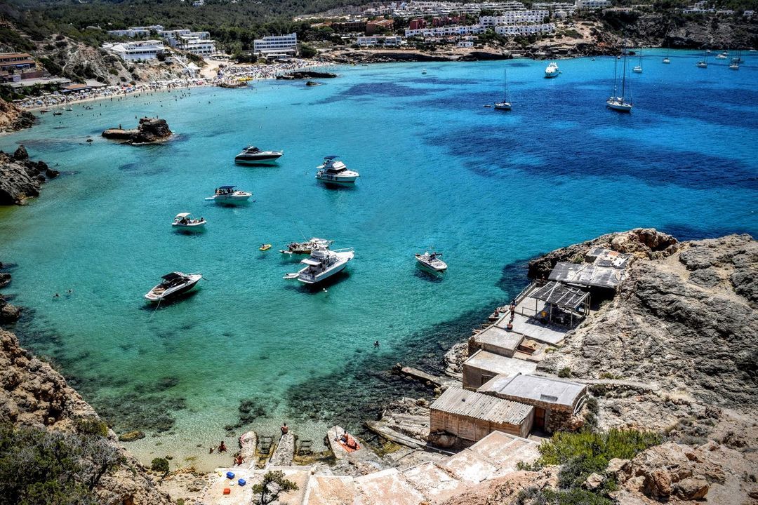 crystal-clear waters cala tarida in ibiza