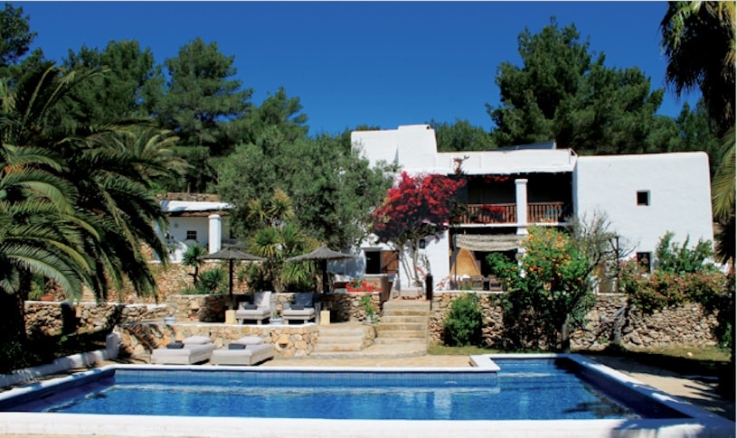Main entrance luxury villa Ibiza