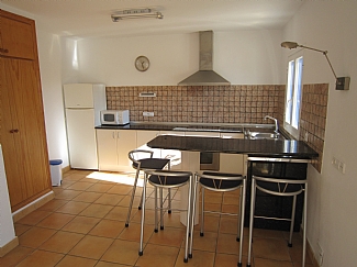 Kitchen in a rental house of Ibiza