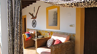 Terraza en villa en Ibiza