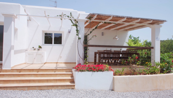 general view of a rental house in ibiza