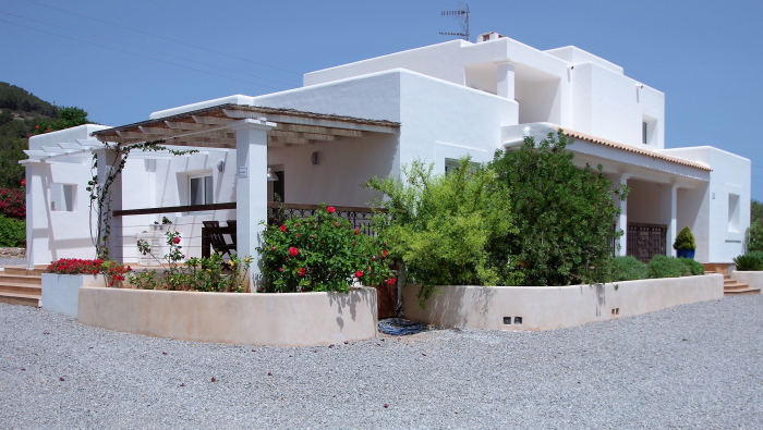 general view of a rental house in ibiza