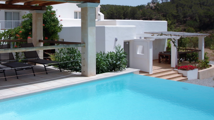 general view of a rental house in ibiza