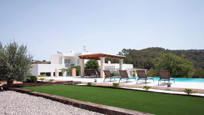 general view of a rental house in ibiza