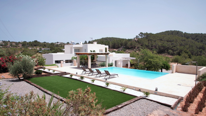 general view of a rental house in ibiza