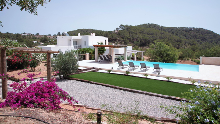 general view of a rental house in ibiza