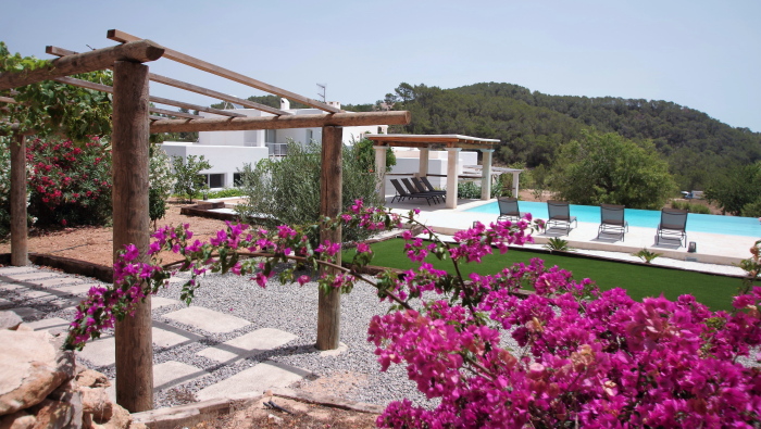 general view of a rental house in ibiza