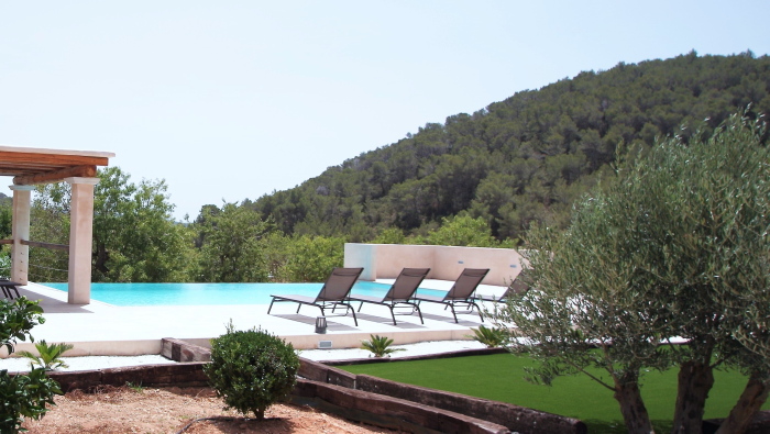 general view of a rental house in ibiza