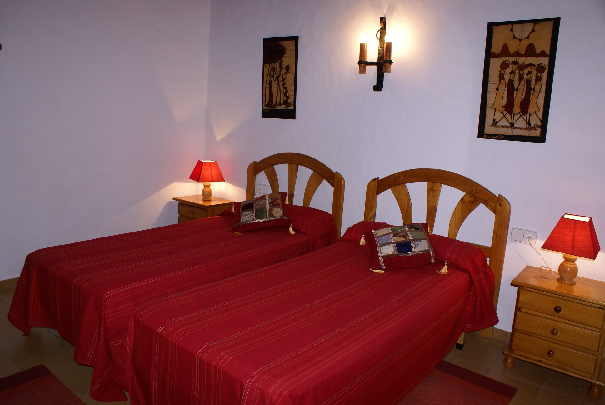 Habitacin con dos camas individuales